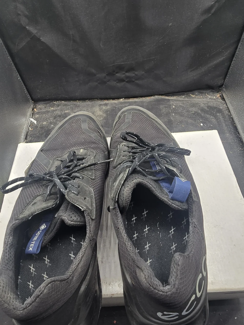 Ecco Men's‎ Black Low-Profile Lace-Up Sneakers